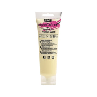 Pebeo DecoCreme Decor & Acrylic Paint 120ml - 003 Pastel Yellow