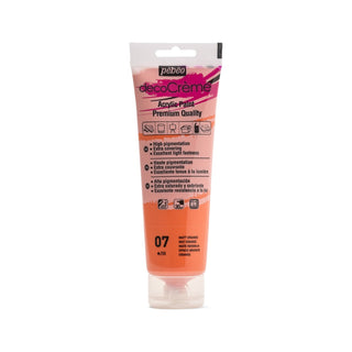 Pebeo DecoCreme Decor & Acrylic Paint 120ml - 007 Orange