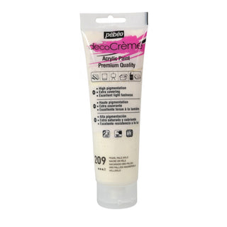 Pebeo DecoCreme Decor & Acrylic Paint 120ml - 209 Pale Gold