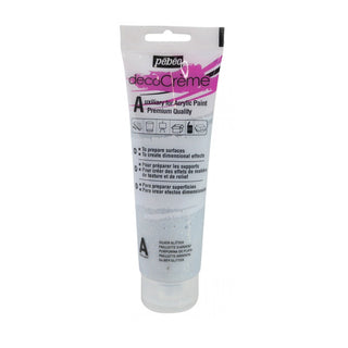 Pebeo DecoCreme Decor & Acrylic Paint 120ml - 402 Silver Glitter