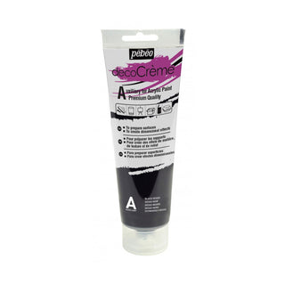 Pebeo DecoCreme Decor & Acrylic Paint 120ml - 407 Black Gesso