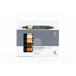 Winsor & Newton Promarker Brush 6 Skin Tones Set