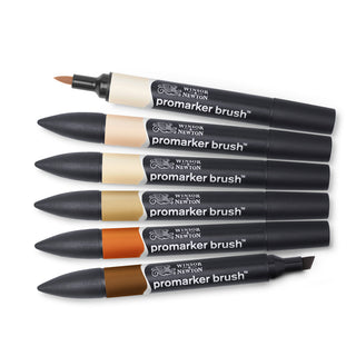 Winsor & Newton Promarker Brush 6 Skin Tones Set