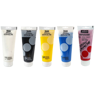Pebeo Studio Gouache Paint Primary Set 5 x 100ml