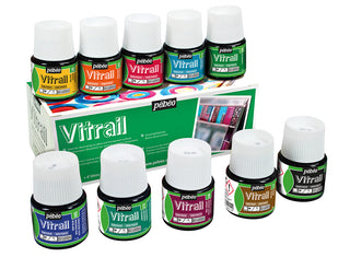Pebeo Vitrail Glass Paint Assorted 10 x 45ml Box Set