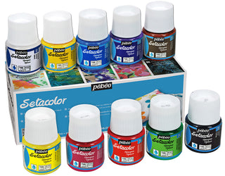 Pebeo Setacolor Opaque Fabric Paint Assorted 10 x 45ml Box Set