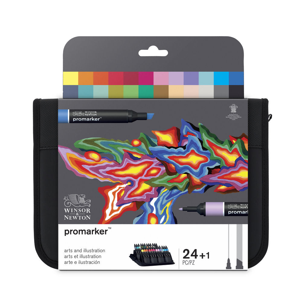 Winsor & Newton Promarker 24 Arts and Illustration Wallet Pen Set I ...