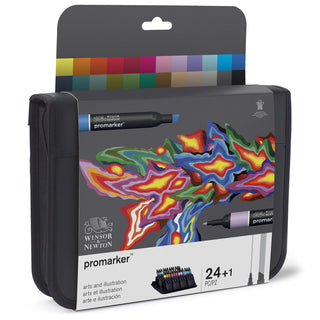 Winsor & Newton Promarker Arts & Illustration Wallet 24 Pen Set