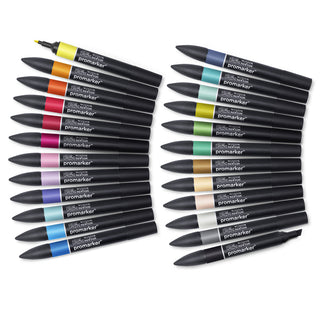Winsor & Newton Promarker Arts & Illustration Wallet 24 Pen Set