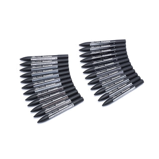 Winsor & Newton Promarker Grey and Black Tones Wallet 24 Set