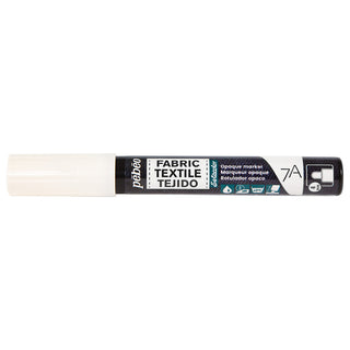 Pebeo 7A Opaque 4mm Fabric Marker - White