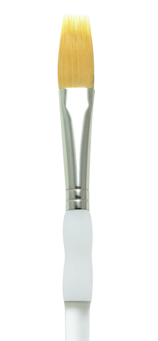 Royal & Langnickel Soft Grip Gold Taklon Paint Brushes - Filbert Comb