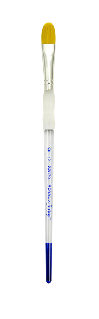 Royal & Langnickel Soft Grip Gold Taklon Paint Brushes - Filbert