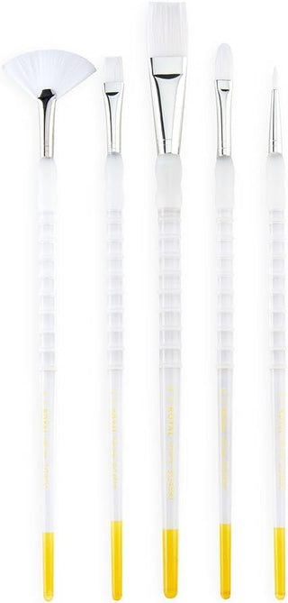 Royal & Langnickel Soft Grip White Nylon Brushes