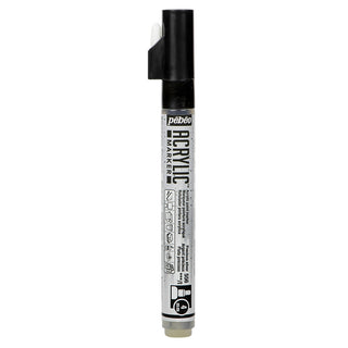 Pebeo Acrylic Paint Markers (4mm Round Tip) - Precious Silver