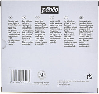 Pebeo Porcelaine 150 Fine 0.7mm Markers Set 9pc