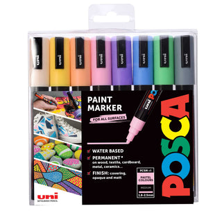 Uni POSCA Markers PC-5M Set of 8 Pale Colours