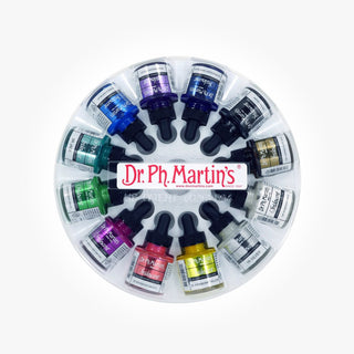 Dr. Ph. Martin's Iridescent Calligraphy Colour Ink 12 x 30ml Set #1