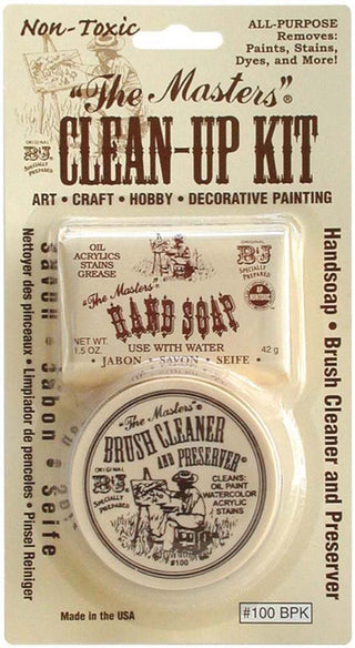 'The Masters' Clean Up Kit with Artist Soap & Brush Cleaner