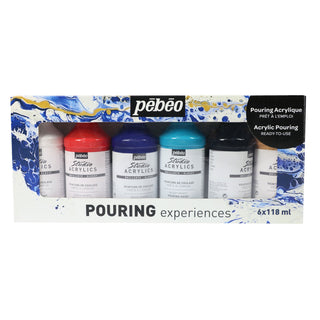 Pebeo Pouring Experiences Studio Acrylic Paint Set 6 x 118ml