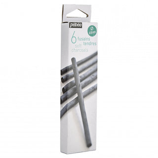 Pebeo Soft Charcoal Set of 6 (6-8mm)