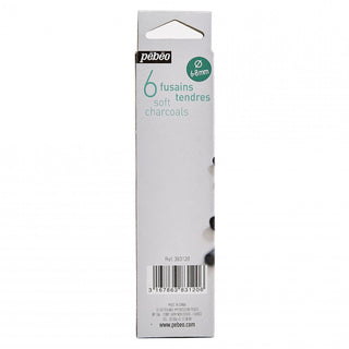 Pebeo Soft Charcoal Set of 6 (6-8mm)