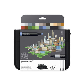 Winsor & Newton Promarker Architectural Tones Wallet 24 Set