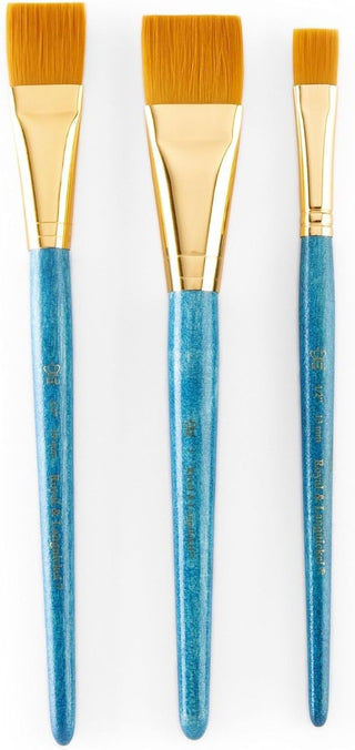 Royal & Langnickel Gold Taklon Glaze Wash Paint Brush Set of 3
