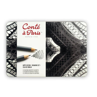 Conte a Paris 12 Assorted Graphite Pencils Drawing Set