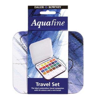 Daler Rowney Aquafine Watercolour 24 Pan Travel Set