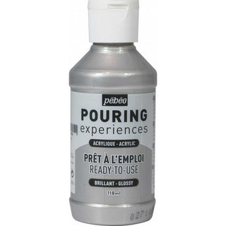 Pebeo Pouring Experiences Acrylic 118ml - Silver