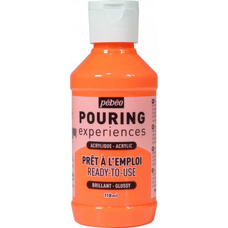 Pebeo Pouring Experiences Acrylic 118ml - Fluorescent Orange