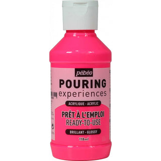 Pebeo Pouring Experiences Acrylic 118ml - Fluorescent Pink