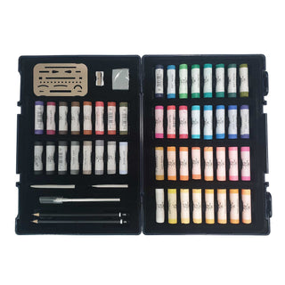 Soft Pastel Set of 48 Colours with Accessories & Case