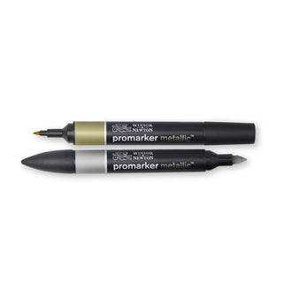 Winsor & Newton Promarker Metallic 2pc Set (Gold & Silver)