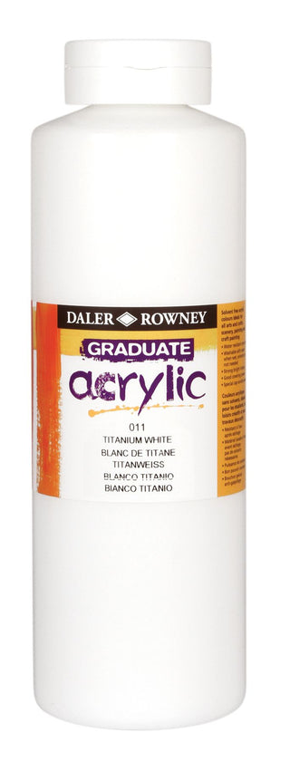 Daler Rowney Graduate Acrylic 1L Bottles - 011 White