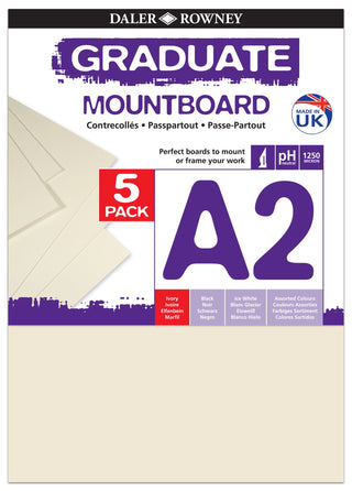 Daler Rowney Graduate Mount Board A2 (Packs of 5)