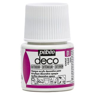 Pebeo Deco Outdoor Paint 45ml - 01 Chalk