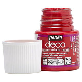 Pebeo Deco Outdoor Paint 45ml - 03 Poppy
