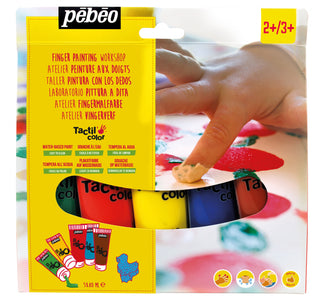 Pebeo TactilColor Finger Painting Workshop Set 5 x 80ml