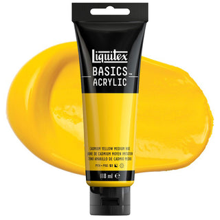 Liquitex Basics Acrylic Colour 118ml - 830 Cadmium Yellow Medium Hue