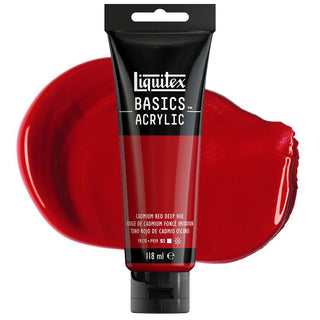 Liquitex Basics Acrylic Colour 118ml - 311 Cadmium Red Deep Hue