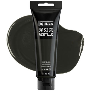 Liquitex Basics Acrylic Colour 118ml - 244 Ivory Black