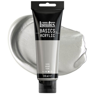 Liquitex Basics Acrylic Colour 118ml - 52 Silver