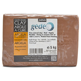 Pebeo Gedeo Kiln Firing Modelling Red Clay 5kg