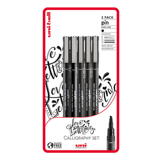 Uni-Ball Pin Love Lettering  Drawing Pen Set of 5