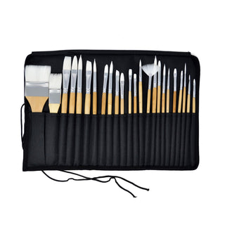 Studio 22 Synthetic Paint Brush Roll Set of 24
