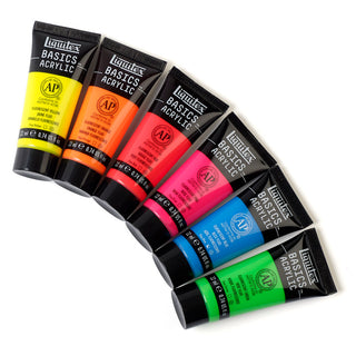 Liquitex Basics Acrylic Fluorescents Set 6 x 22ml