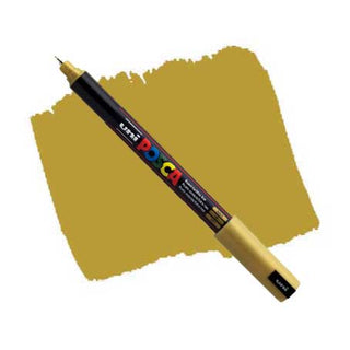Uni POSCA PC-1MR Fine Tip Paint Pens - Gold