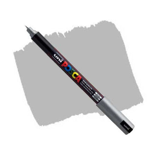Uni POSCA PC-1MR Fine Tip Paint Pens - Silver